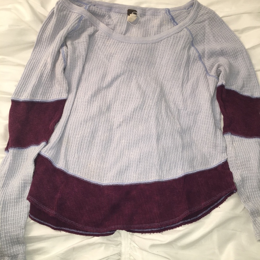 blue and purple waffle knit sweater💜