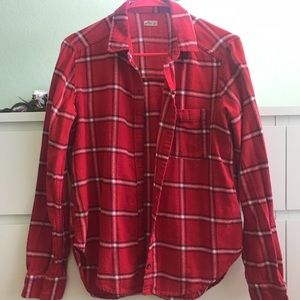 RED HOLLISTER FLANNEL