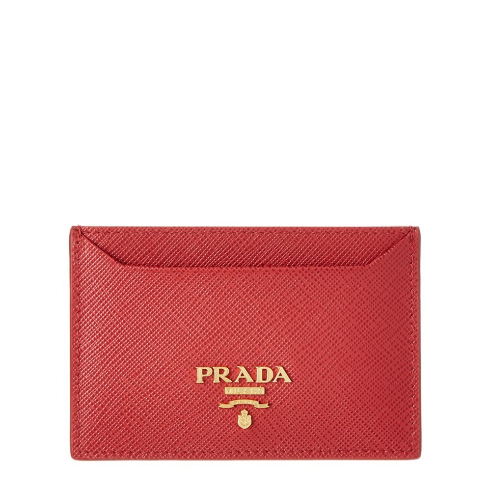 Authentic  PRADA-Prada Saffiano Leather Cardholder