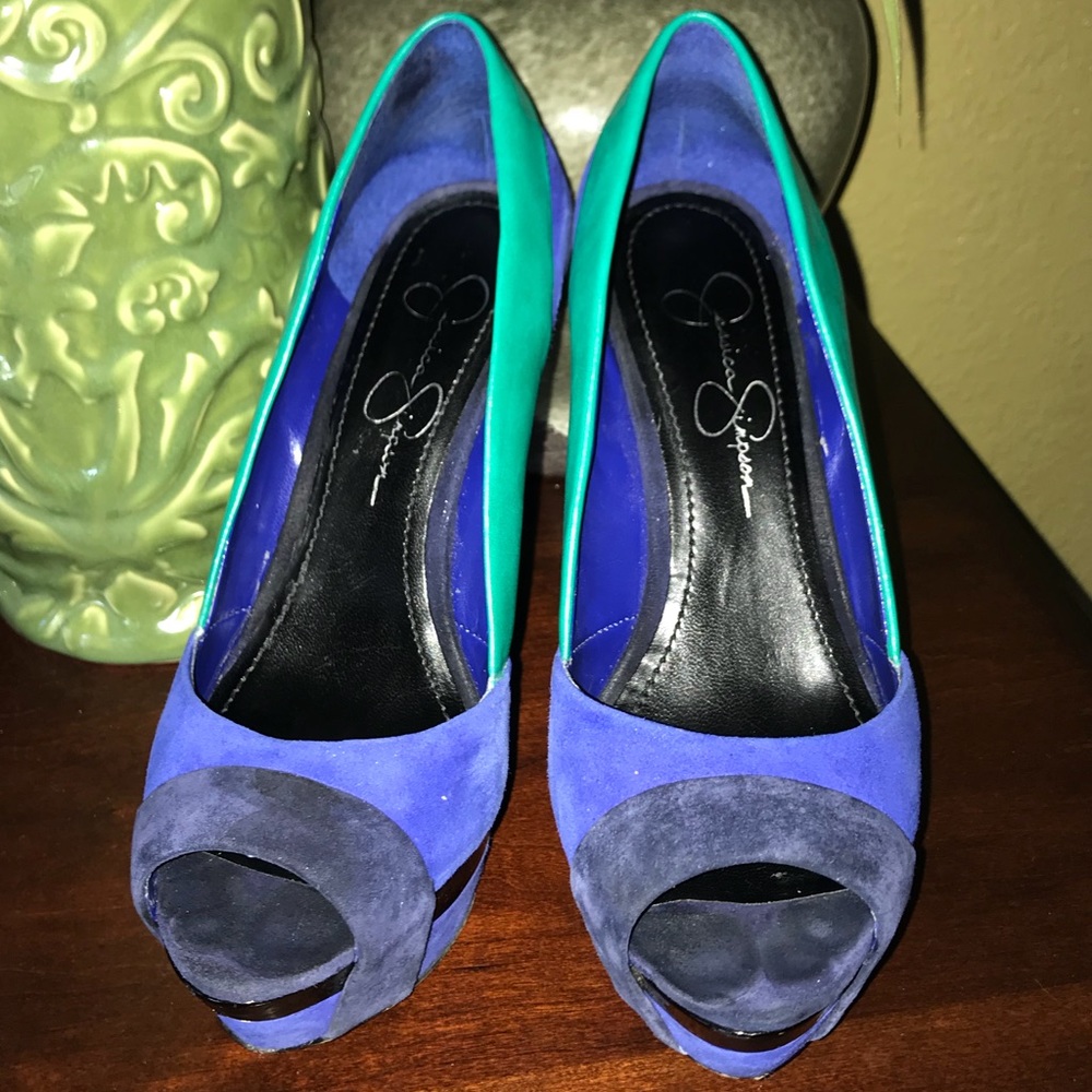 ❌🚫SOLD!!!🚫❌Super cute Color block Jessica Simpson Heels.