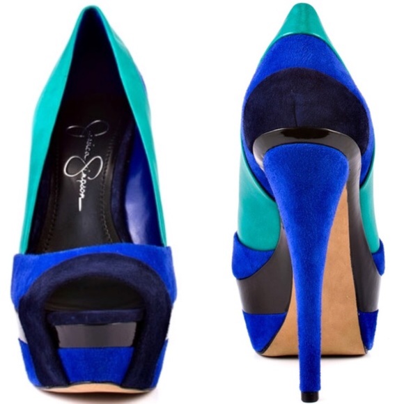 Jessica Simpson | Shoes | Super Cute Color Block Jessica Simpson Heels ...