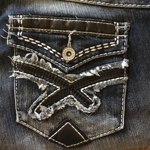 Medium wash, designer denim!