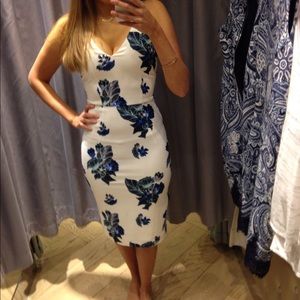 Blue and white flower dress. New with tags