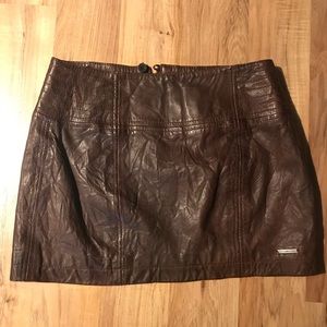 Brown leather Anbercrombie & Fitch mini skirt