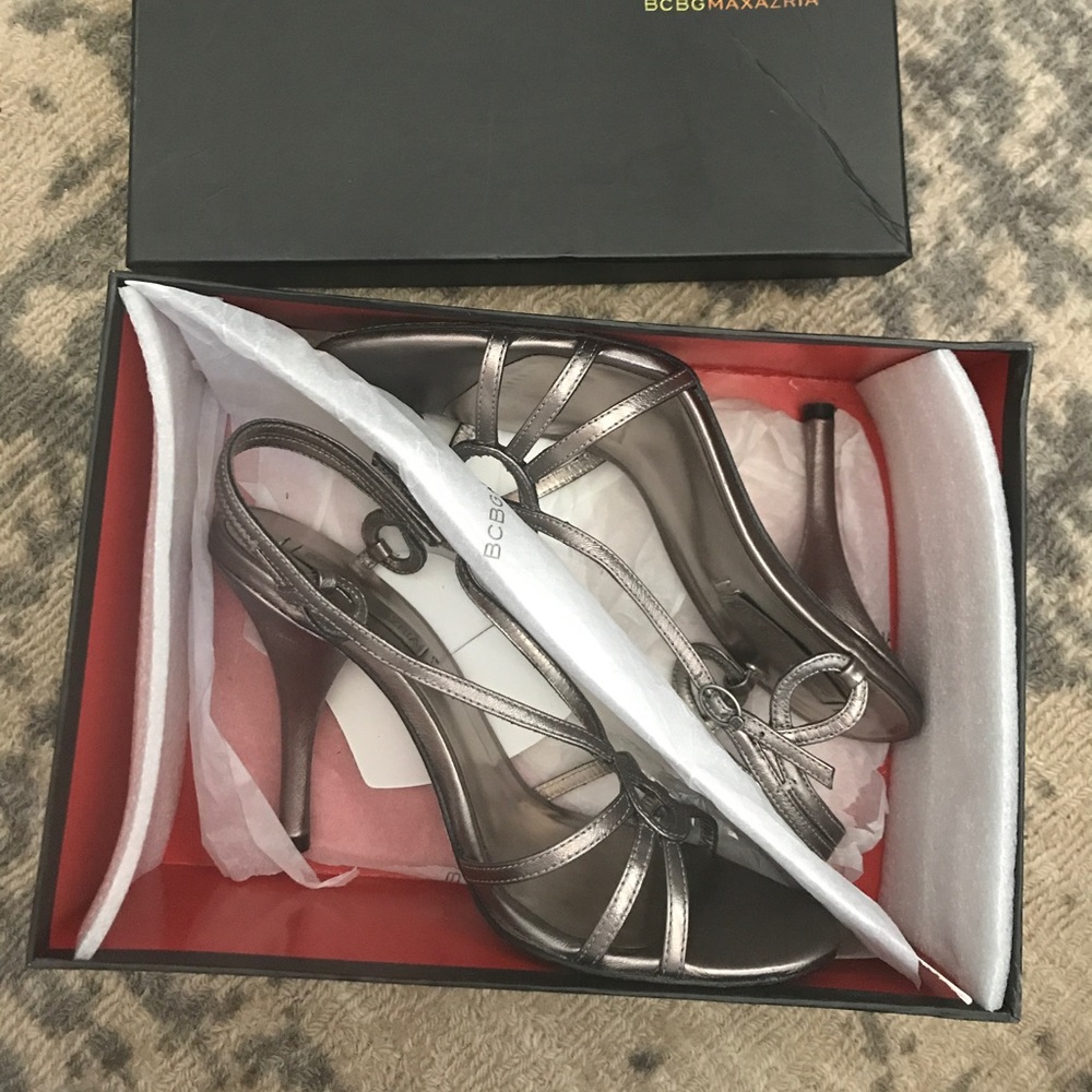 BCBG MAXAZRIA Heeled Leather Sandals