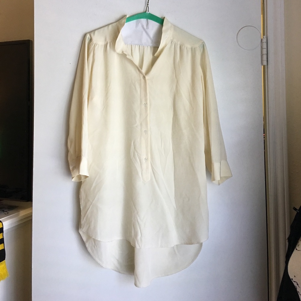 Aritzia Wilfred Free 100% silk tunic shirt