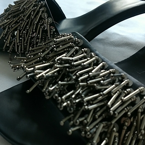 Zara Slip On Heels with Metallic Beads - Picture 2 of 3