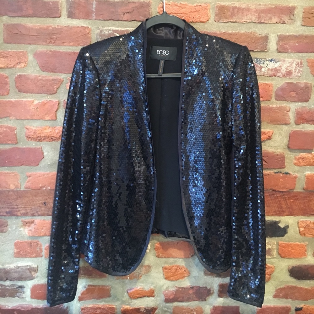 BCBG Black Sequin Blazer