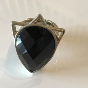 Black Gem Statement Ring
