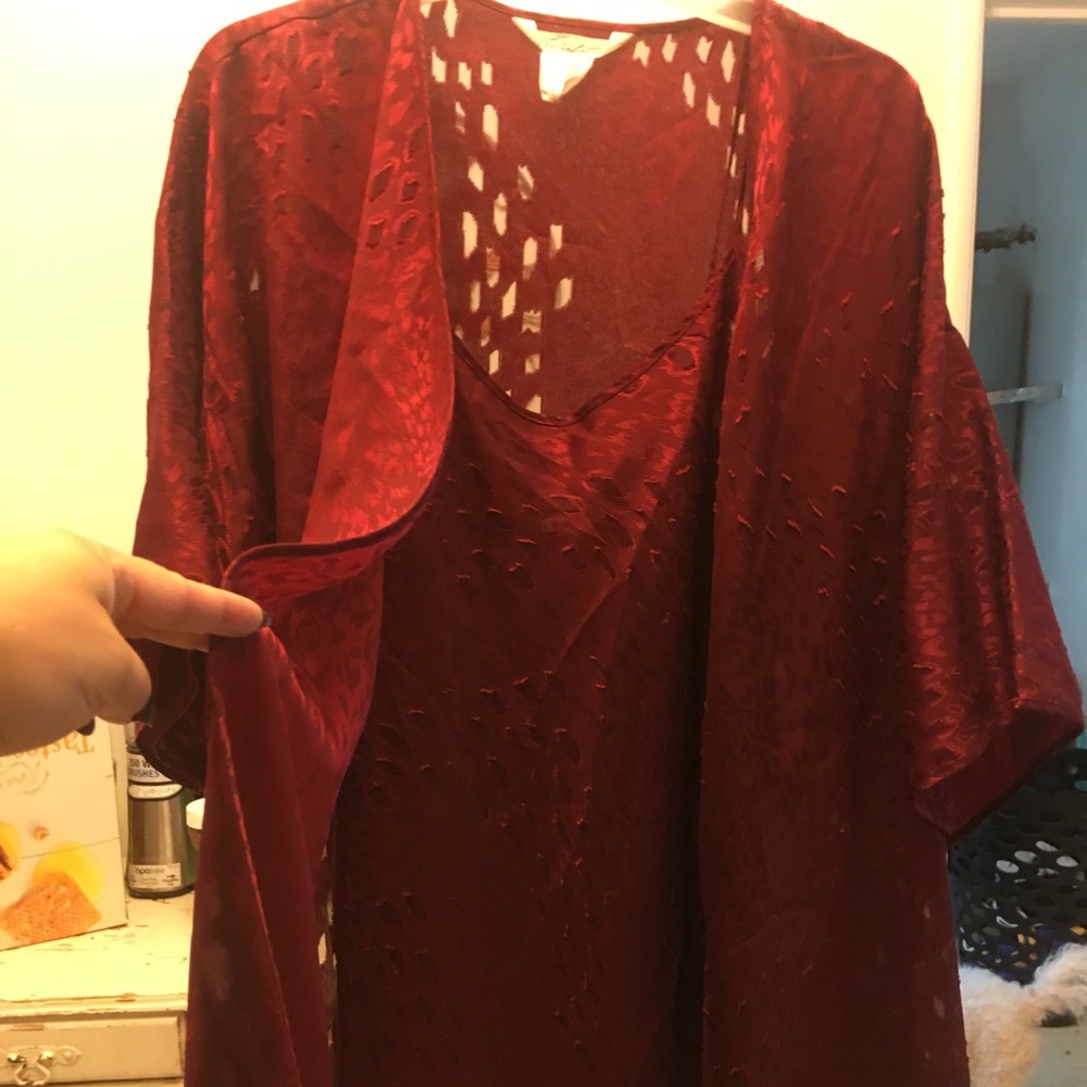Bedroom lingerie ruby red comfy