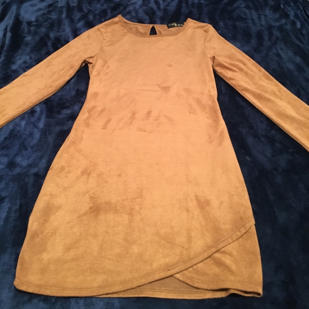 Camel Toned Suede Dress