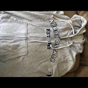 Gray and Navy Aeropostale light jacket