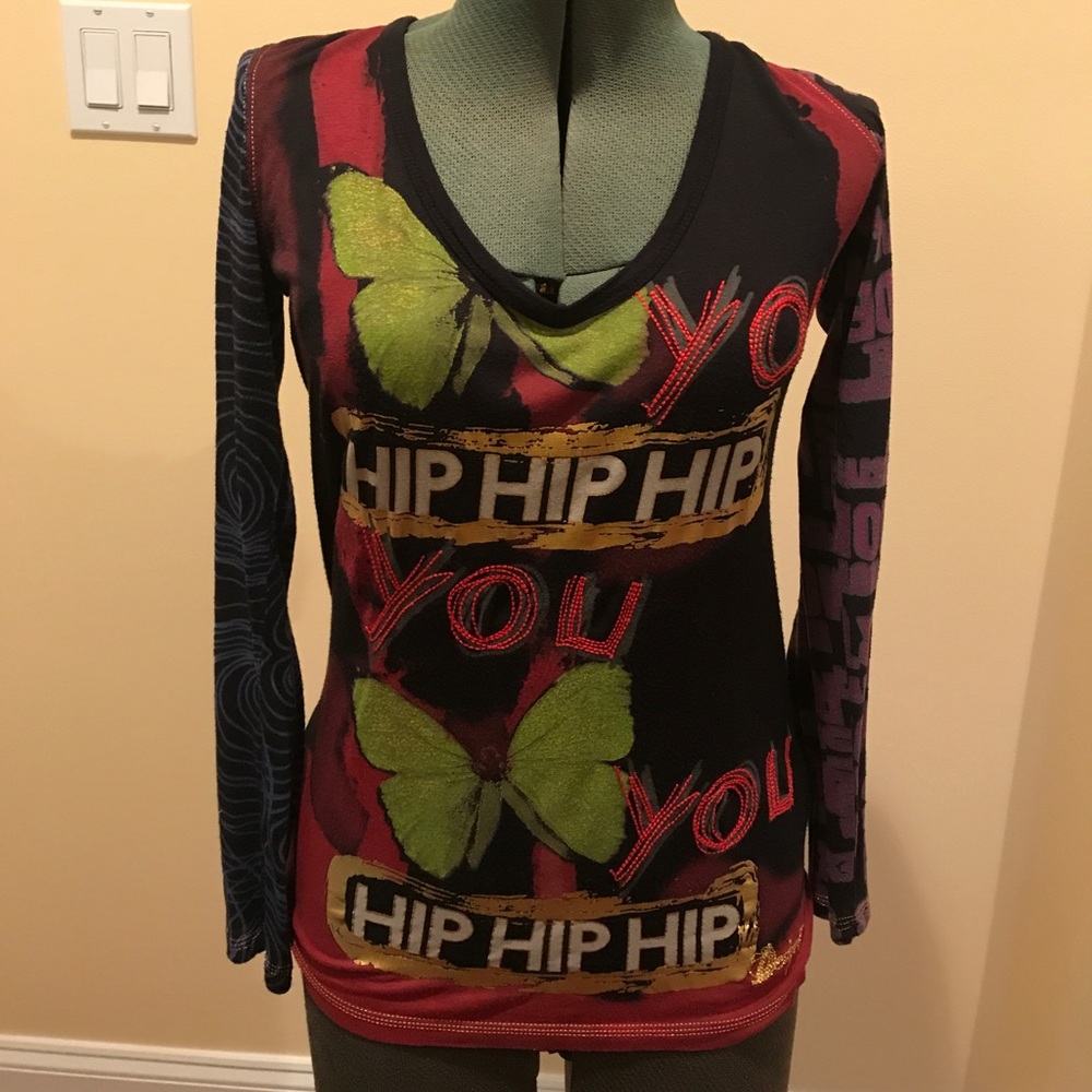 Desigual l long sleeve shirt sz M EUC