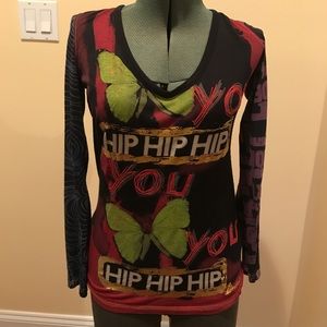 Desigual l long sleeve shirt sz M EUC