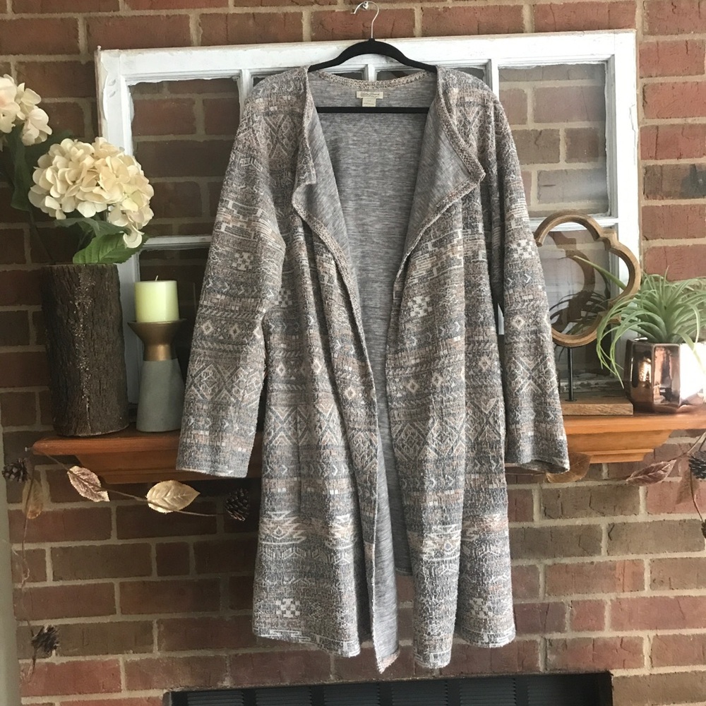 Lucky Brand Tunic Sweater Jacket - 3x
