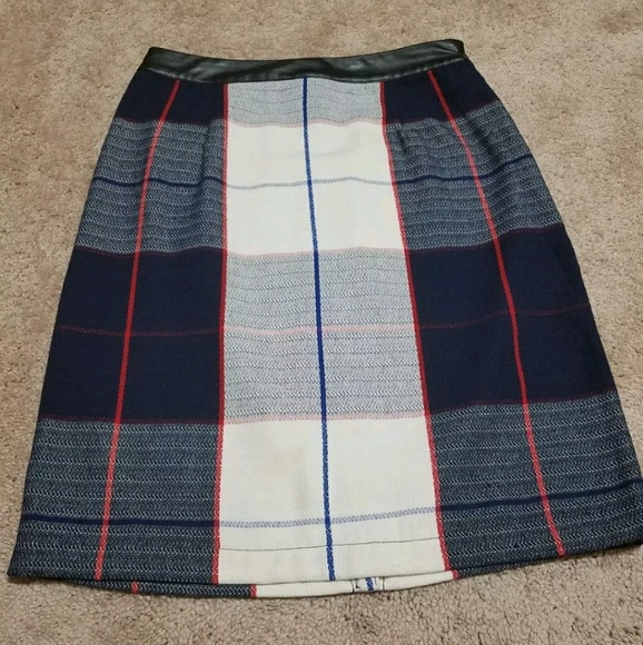 Merona Dresses & Skirts - Plaid Merona Skirt with Faux Leather Waist - 4