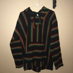 Rasta poncho hoody