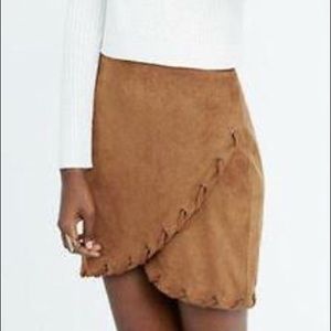 Express faux suede skirt