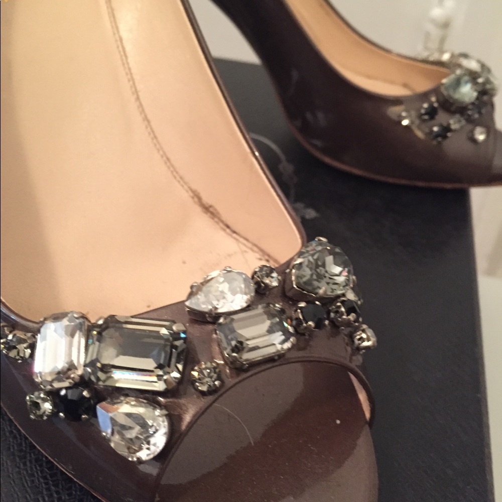 PRADA pump couture taupe with rhinestones ✨ - Picture 6 of 12