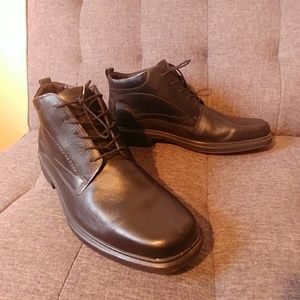 ECCO Men's Black Leather Gore-Tex Ankle Boot