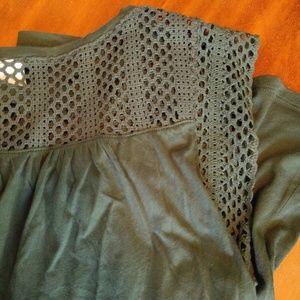 Gap crochet detail top