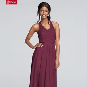 Lace Bodice Bridesmaid Dress by David's Bridal NWT