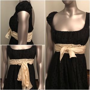 MILLY black & ivory jacquard silk party dress (10)