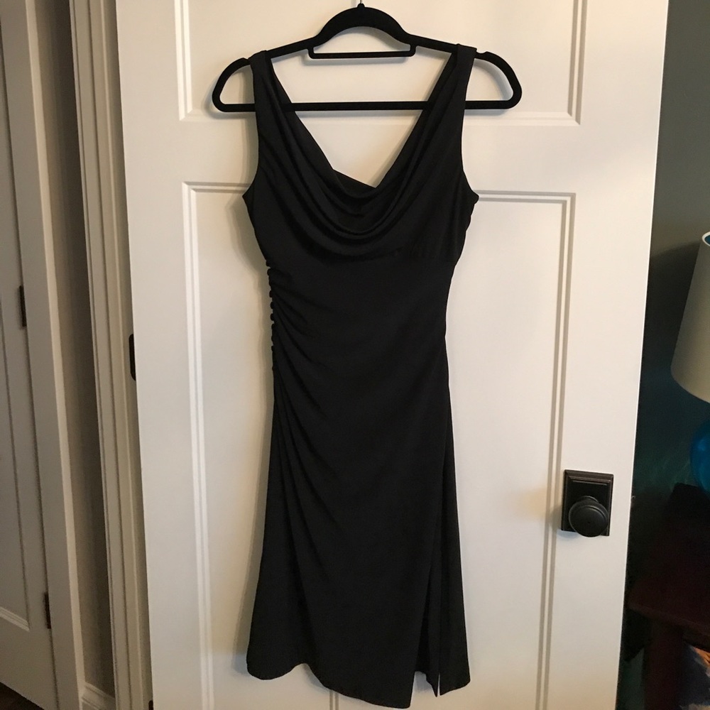 White House Black Market slim fit black dress