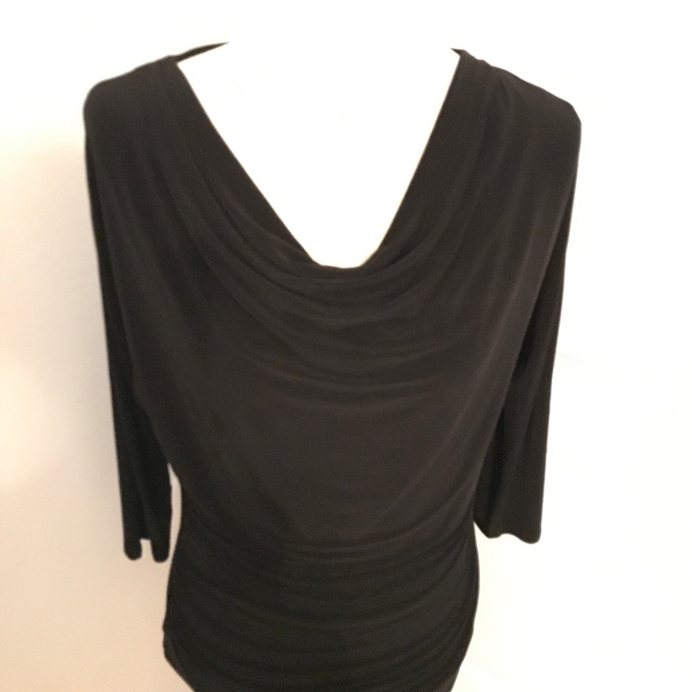 WHBM Black Long Sleeve Top. (sz M).
