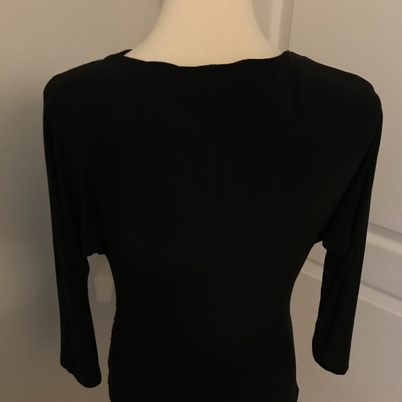 WHBM Black Long Sleeve Top. (sz M). - Picture 3 of 3
