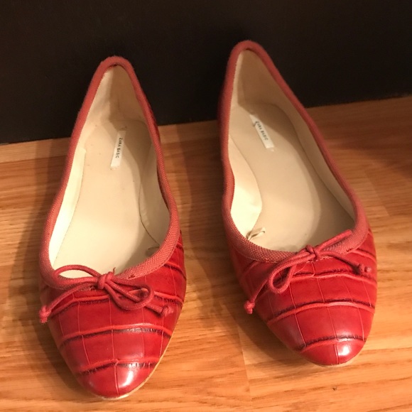 zara red flats