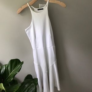 Donna Milano white dress high neck
