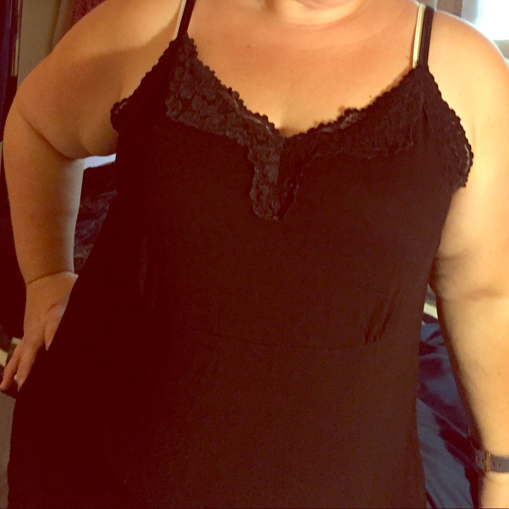Black lace top tank Lane Bryant SZ 22/24