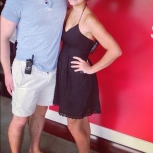 Plain Black Halter Dress