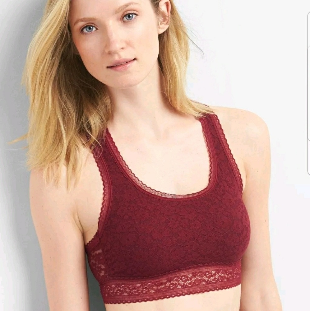 GAP BODY Supersoft lace racerback bralette