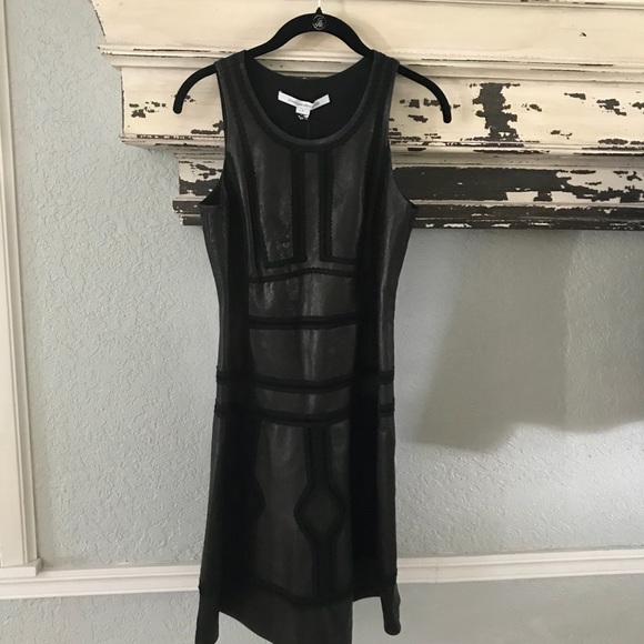 DVF Margot ALL LEATHER dress OMG ❤️NO OFFERS! - Picture 2 of 8
