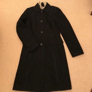 BR black lady coat black with satin trim