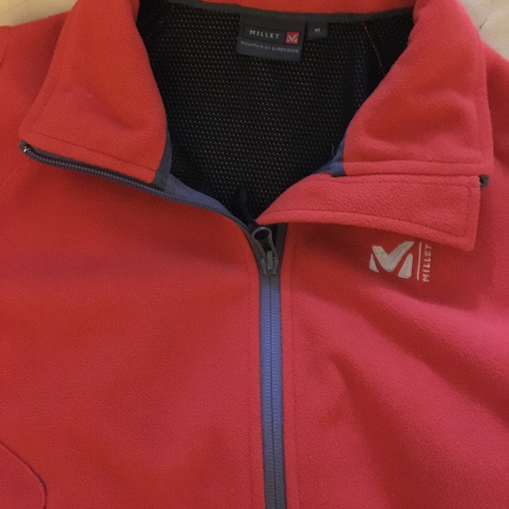 Orange & Gray Millet Mountaineer fleece jacket
