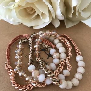 Bead + Chain Multi Wrap Bracelet