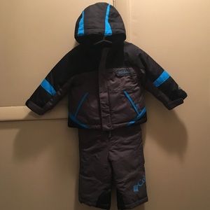 Columbia toddler snowsuit and matching jacket
