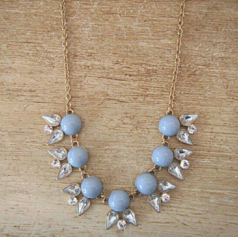 Beautiful Baby Blue Statement Necklace