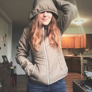 Olive Green Puffer Jacket