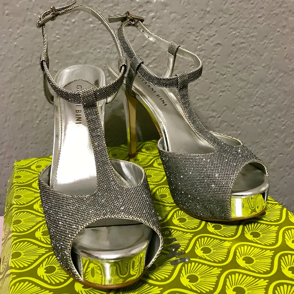 Gianni Bini Silver Heels