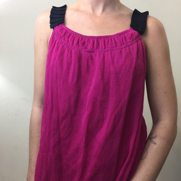 DVF Pink Chiffon Silk Sleeveless Top Blouse - Picture 5 of 8