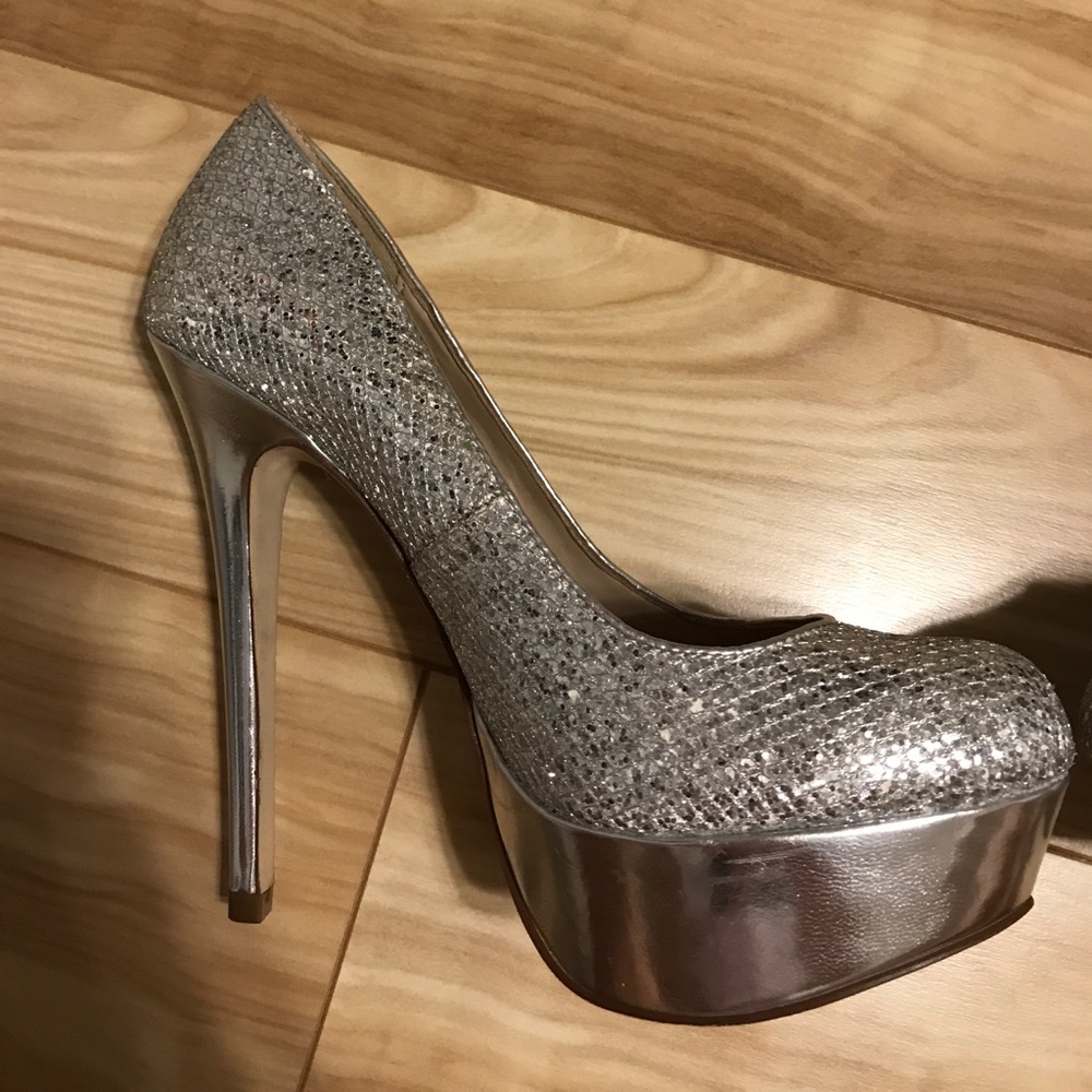 Siliver ALDO heels