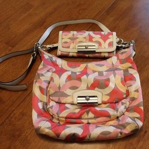 Coach Handbag- Kristin Chainlink Print Hobo