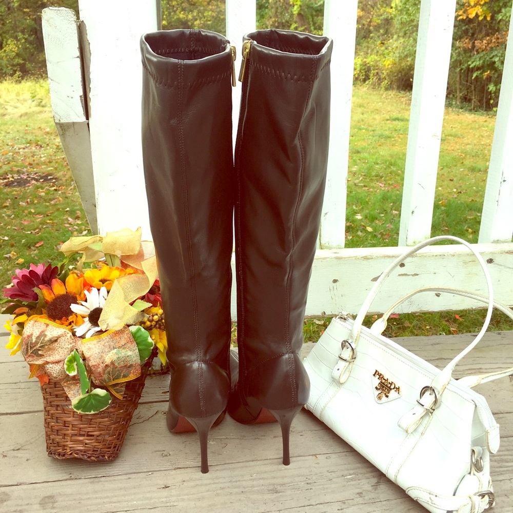 VOLTAGE Brown Boots with Patent Leather.🌲🍁🌸