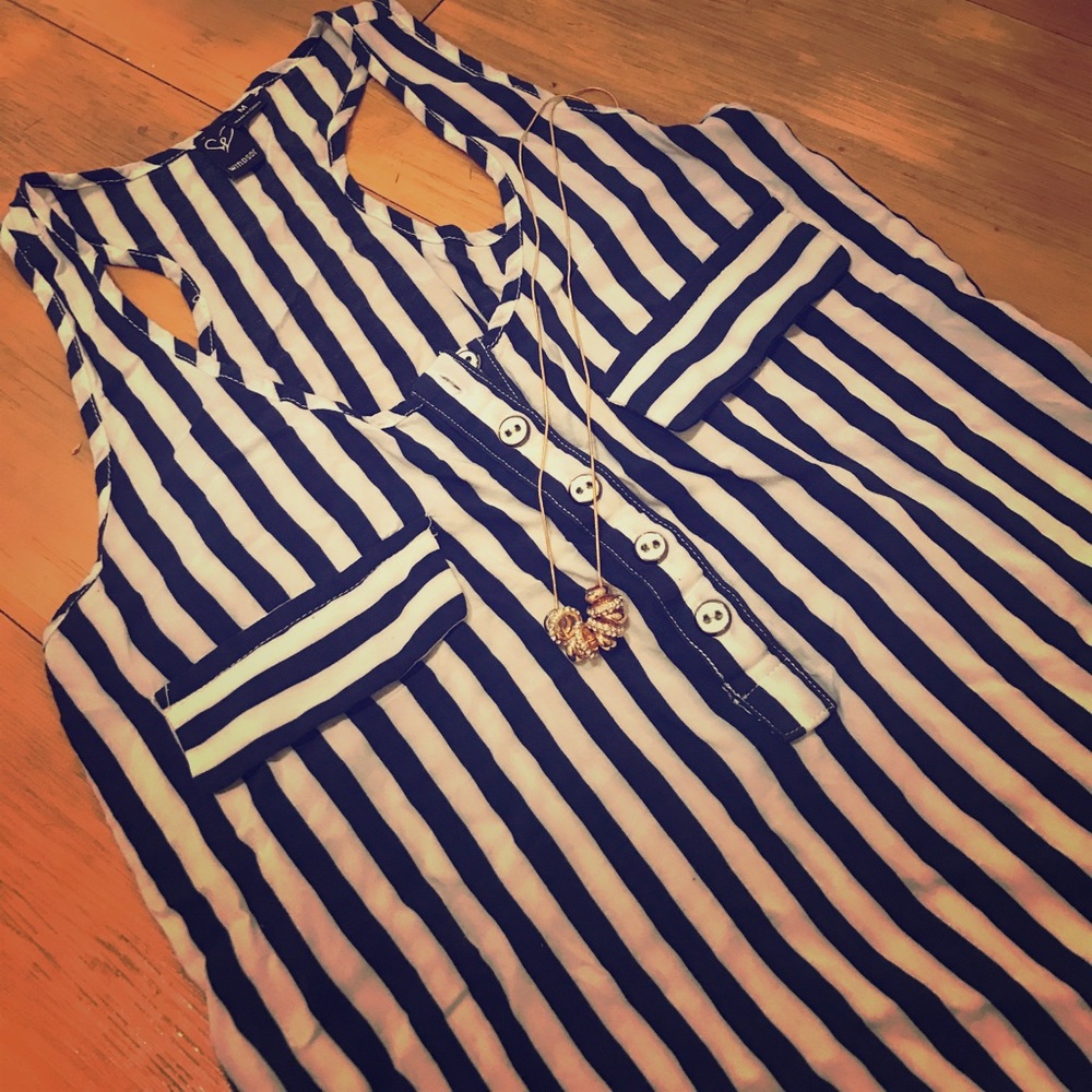 *click for discount* Racerback striped tank!