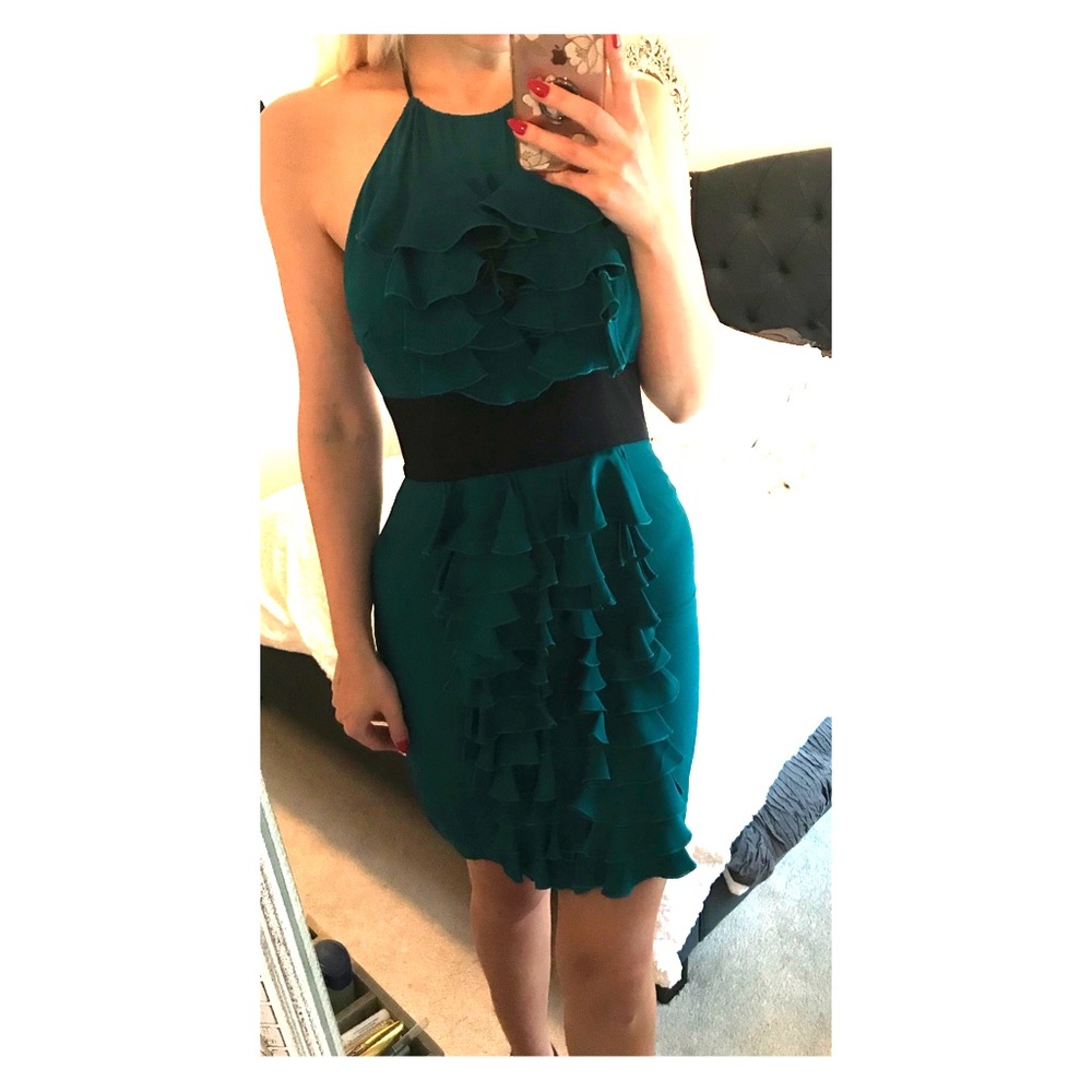 Thread Social Ruffle Front Silk Mini Dress Size 4