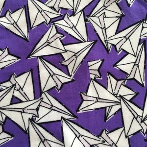 Lularoe TC leggings Paper airplanes